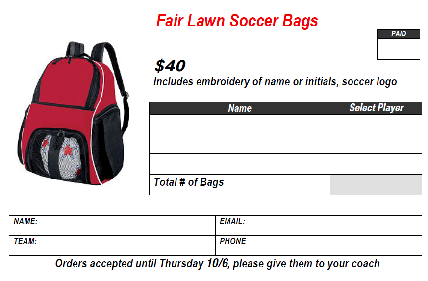 Soccer bag